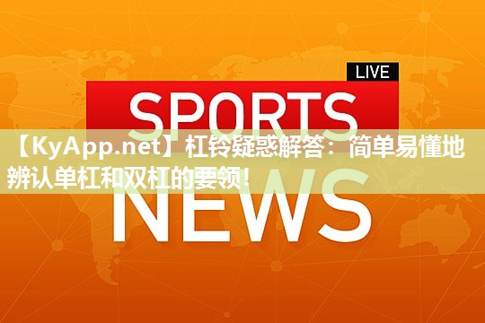 杠铃疑惑解答:简单易懂地辨认单杠和双杠的要领! 杠铃疑惑解答:简单易懂地辨认单杠和双杠的要领!